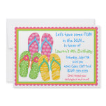 Flip Flops Birthday  Invitations