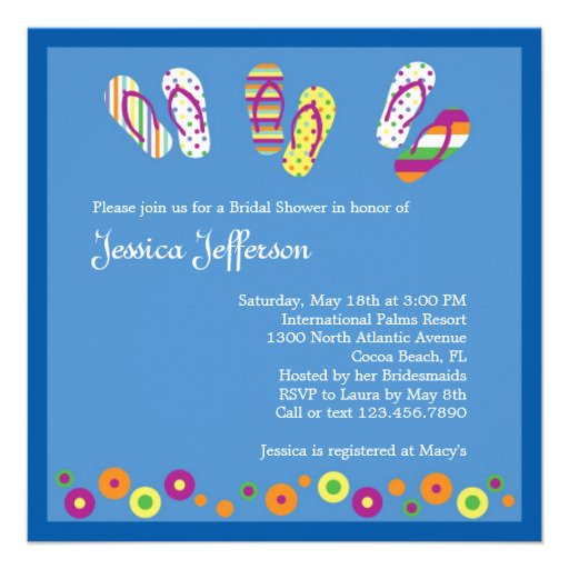 Flip Flops Bridal Shower Invitation