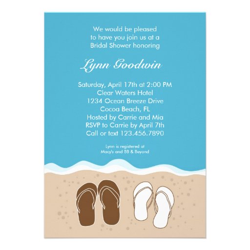 Flip Flops Bridal Shower Invitation