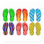 Flip Flops Colorful Fun Beach Theme Summer Gifts Stickers