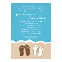 Flip Flops Couple's Bridal Shower Invitation
