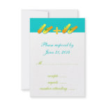 Flip Flops Destination Wedding RSVP Cards Blue Custom Invite