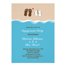 Flip Flops Engagement Party Invitation