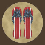 Flip Flops Flag Sticker stickers
