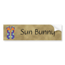 Flip Flops Floral Bumper Sticker
