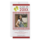 Flip Flops Graduation Photo Announcement: red Personalized Photo Card