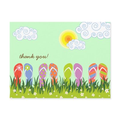 Flip Flops Having Fun in the Sun TQ / Invitation / Post Card by fat_fa_tin