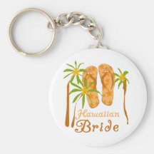 Flip Flops Hawaiian Bride Key Chains