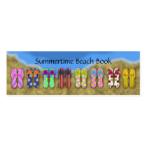 Flip Flops Ocean Bookmark business cards by 13BlackCatsDesigns Flip Flops Ocean Bookmark business cards