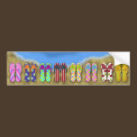 Flip Flops Ocean Bumper Sticker bumper stickers