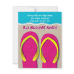 Flip Flops On the Beach Summer Party Invitation
