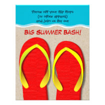 Flip Flops On the Beach Summer Party Invitation