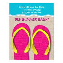 Flip Flops On the Beach Summer Party Invitation