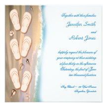 Flip Flops on the Beach Wedding Invitation