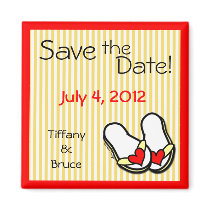 Flip Flops Save the Date Magnets
