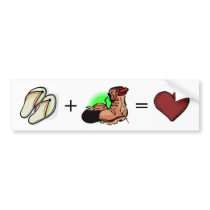 Flip flops + Soldiers Boots = Love bumper stickers
