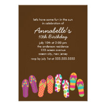 Flip Flops Summer Party Invitations