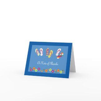 Flip Flops Thank You Card card