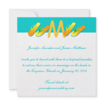 Flip Flops Tropical Wedding Invitations