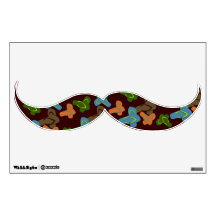 Flip Flops Vector Art Mustache Wall Skin