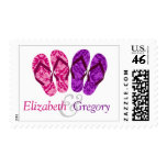 Flip Flops Wedding Bride And Groom Names Stamp