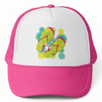 Flipflops_greenyellowpink hats