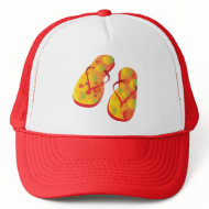 Flipflops-Red-yellow hat