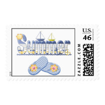 Flipflops-Summer postage by Just2Cute Flipflops-Summer postage