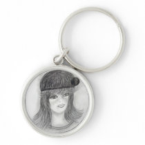 Flipped Hair Flapper Keychains