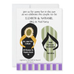 Flippin Out Couples Wedding Shower Pool Party Invitations