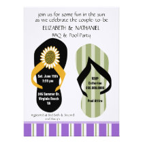 Flippin Out Couples Wedding Shower Pool Party Invitations