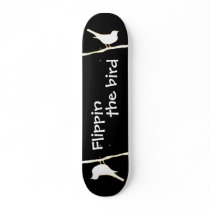 Flippin the Bird Black Skateboard