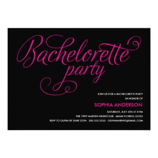 FLIRT  | BACHELORETTE PARTY INVITATION