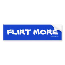 FLIRT MORE Bumper Sticker (Purple) bumper stickers