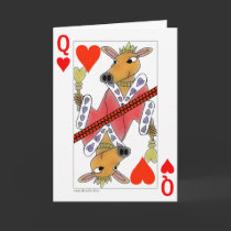 Flirting Ox Queen of Hearts Valentine Card