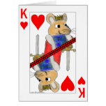 Flirting Rat King of Hearts Valentine Card