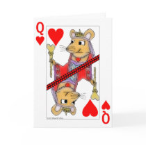 Flirting Rat Queen of Hearts Valentine Card