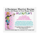 Flirtini Martini Recipe Postcard