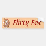 Flirty Fox Bumper Sticker bumper stickers