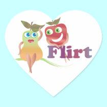 Flirty Fruits Heart Sticker stickers