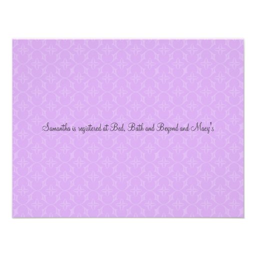 Flirty Lilac 2 Bridal Shower Invitation
