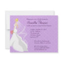 Flirty lilac bridal shower invitation invitation