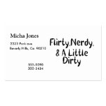 Flirty Nerdy & A Little Dirty Business Card Templates
