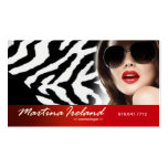Flirty Salon Makeup Artist Hair Stylist Business Card Template