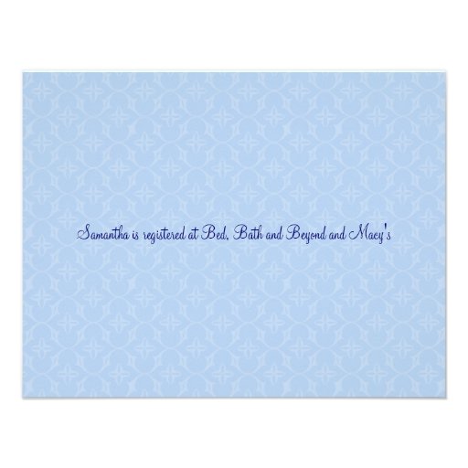 Flirty Sapphire Bridal Shower Invitation