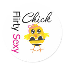 Flirty Sexy Chick stickers by chicktshirts Flirty Sexy Chick stickers
