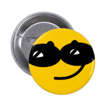Flirty sunglasses smiley face buttons