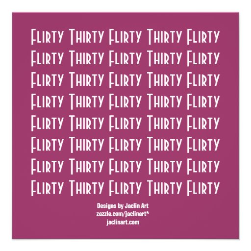 Flirty Thirty Birthday Black White PInk Template Invitations