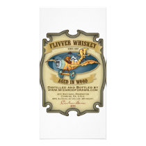 Flivver Whiskey Label Customized Photo Card