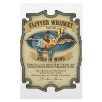 Flivver Whiskey Label Personalized Stationery